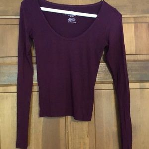 American eagle long sleeve scoop necked top
